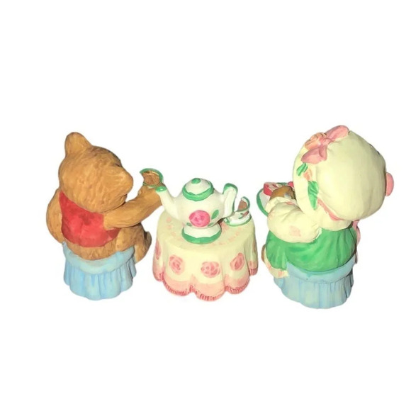 Vtg HALLMARK '97 Personalities "Tea Time" Bears Miniature Figures 3pc Set NIB - Picture 4 of 6